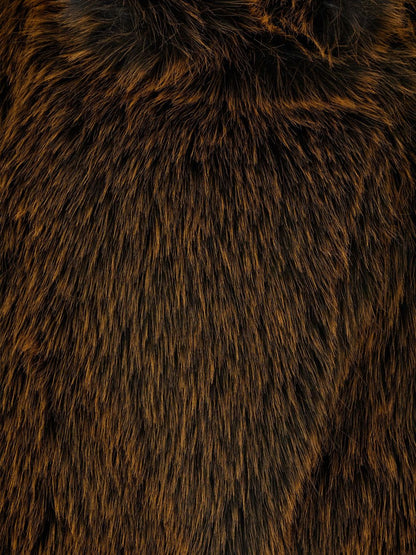 Semicouture Brown Faux‑Fur Jacket — High Collar Carol