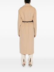 Camel Virgin Wool Belted Coat — SPORTMAX PRE