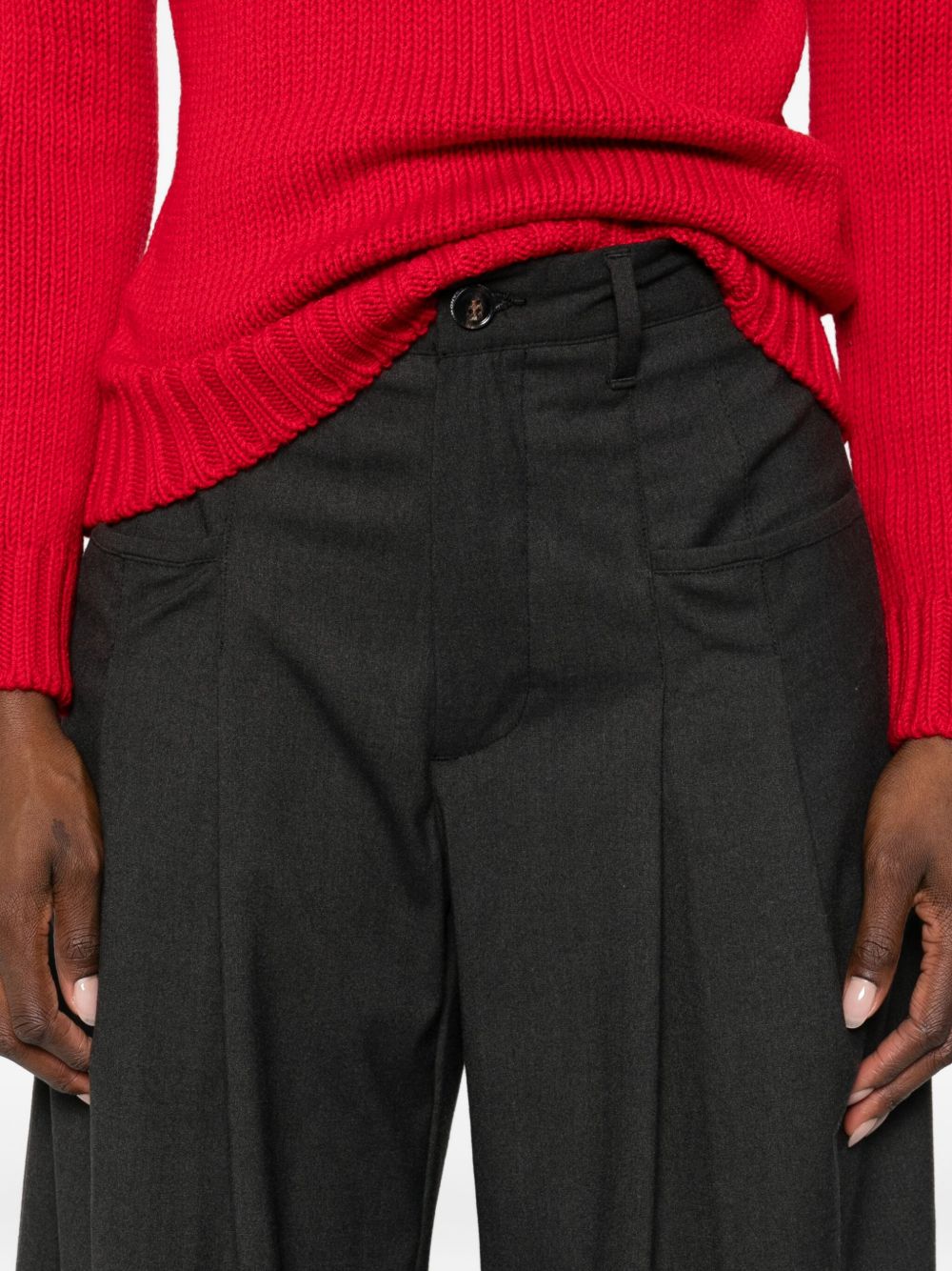 White Sand Blue Trousers for Women