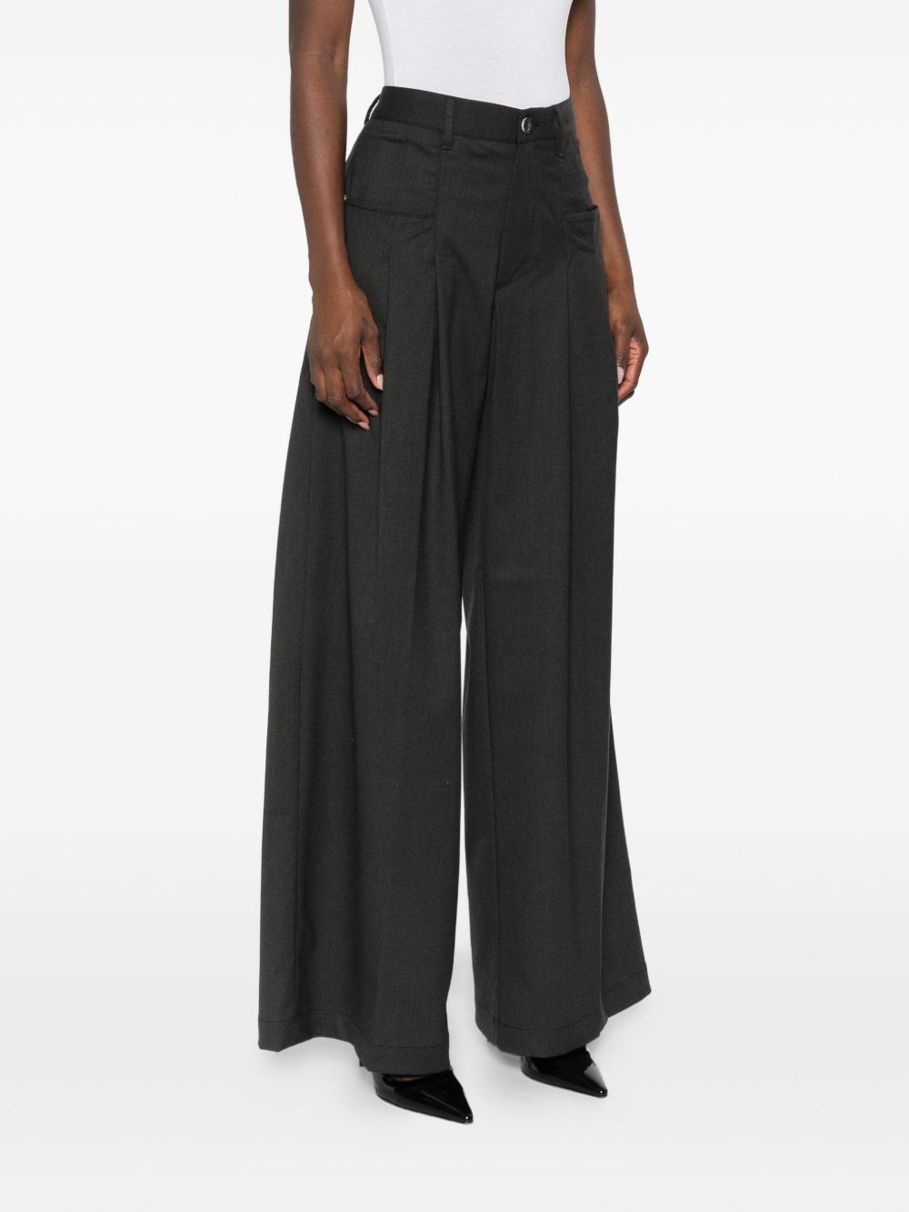 White Sand Blue Trousers for Women