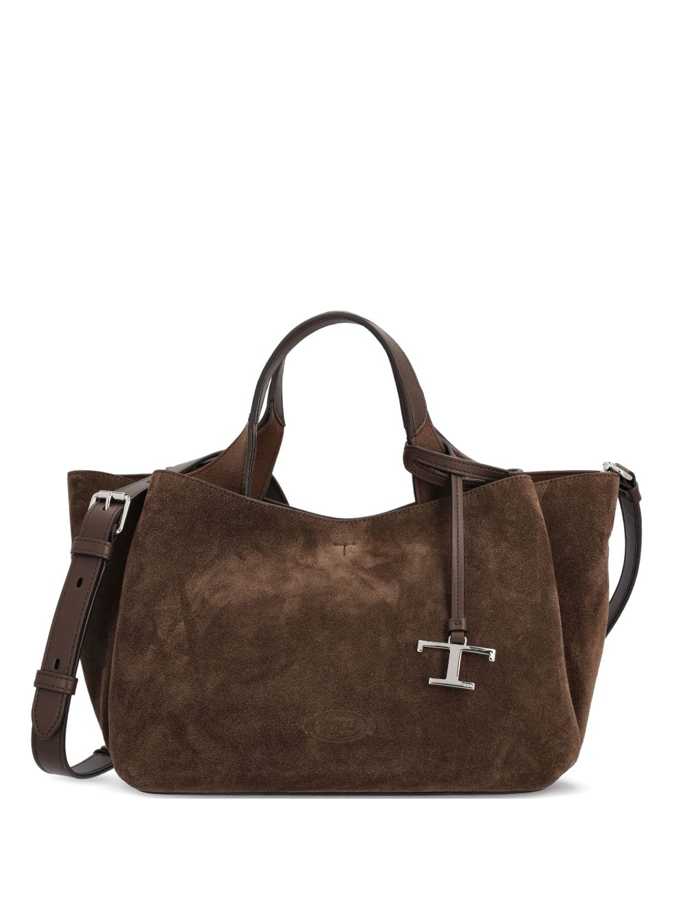 Tod's Medium Suede Tote Bag with Logo