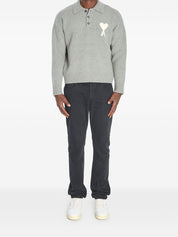 Ami Paris Grey T‑Shirt and Polo Top