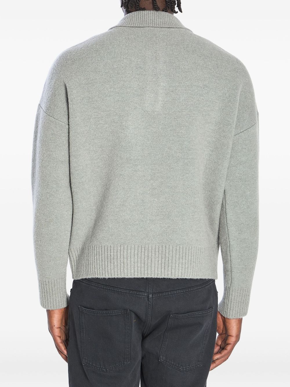 Ami Paris Grey T‑Shirt and Polo Top