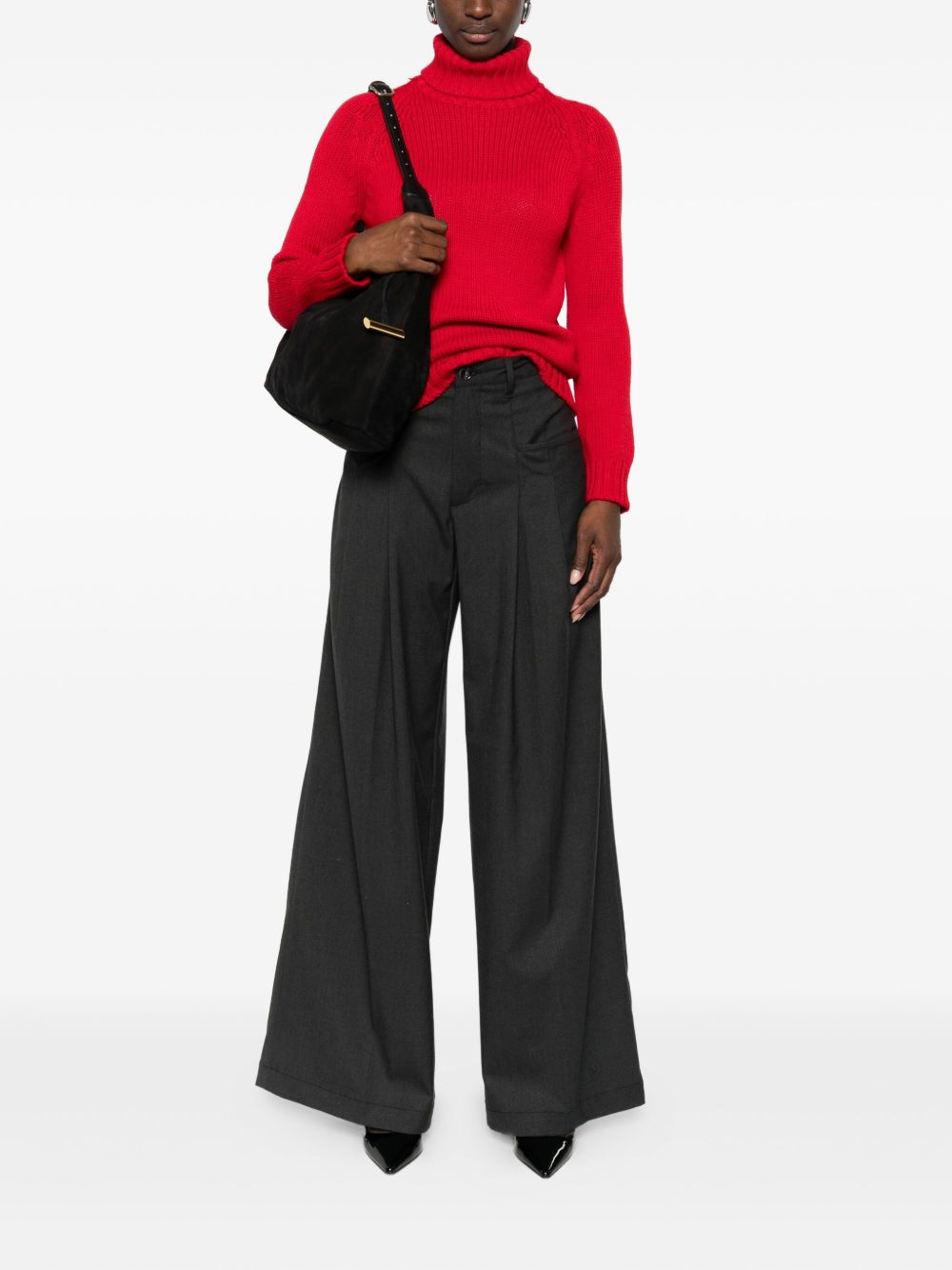 Base Red Sweater for Women