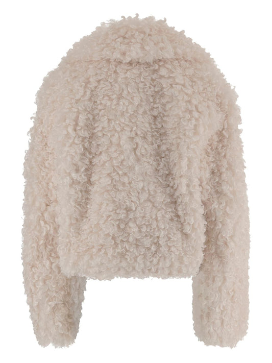 Stand Studio White Wool Coat — Luxe Wrap Coat for Women
