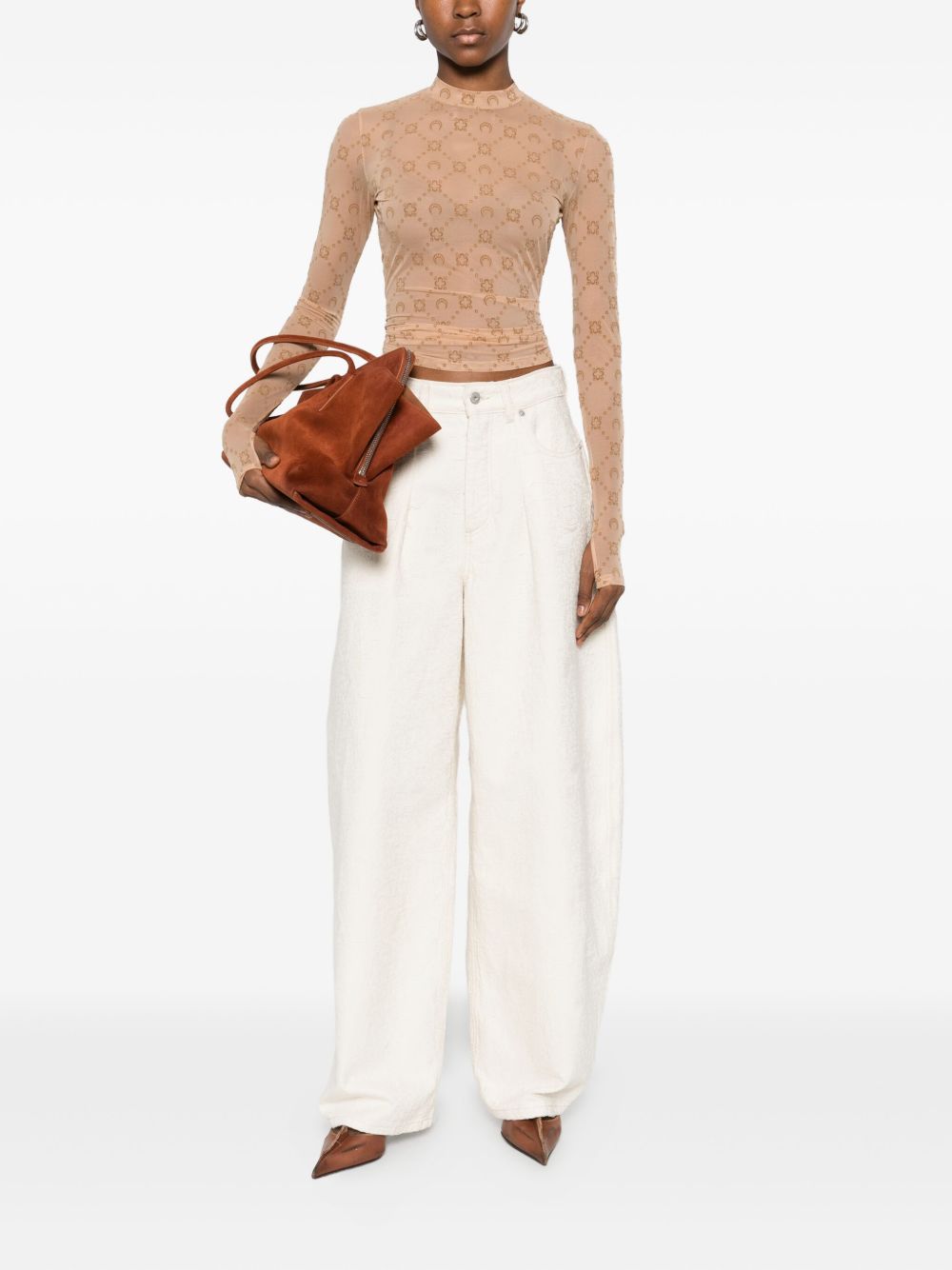 Marine Serre Camel Top