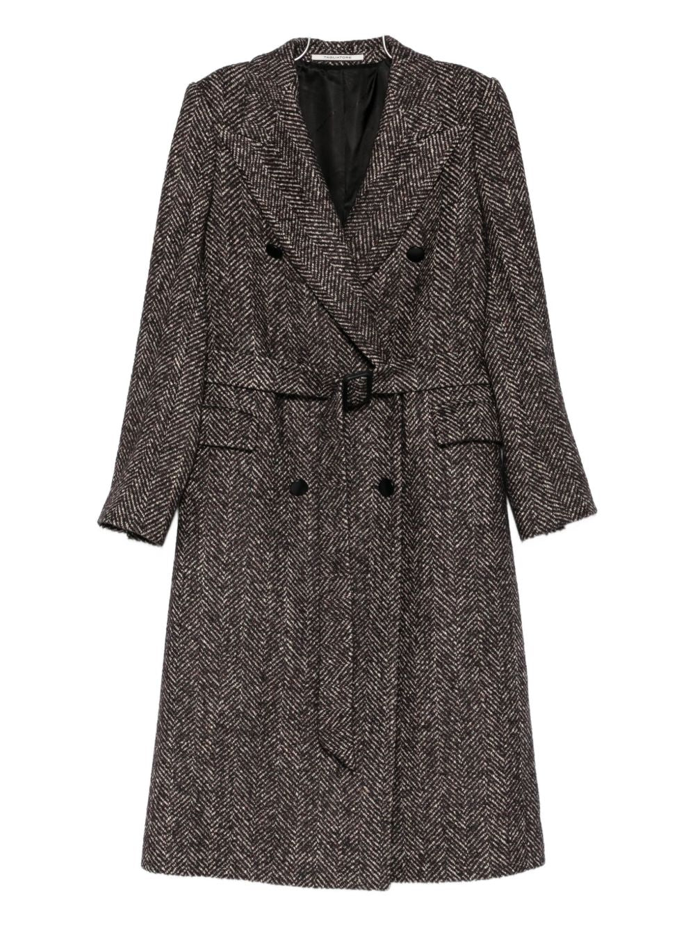 Tagliatore Black Wool Coat — Tailored Double‑Breasted Elegance