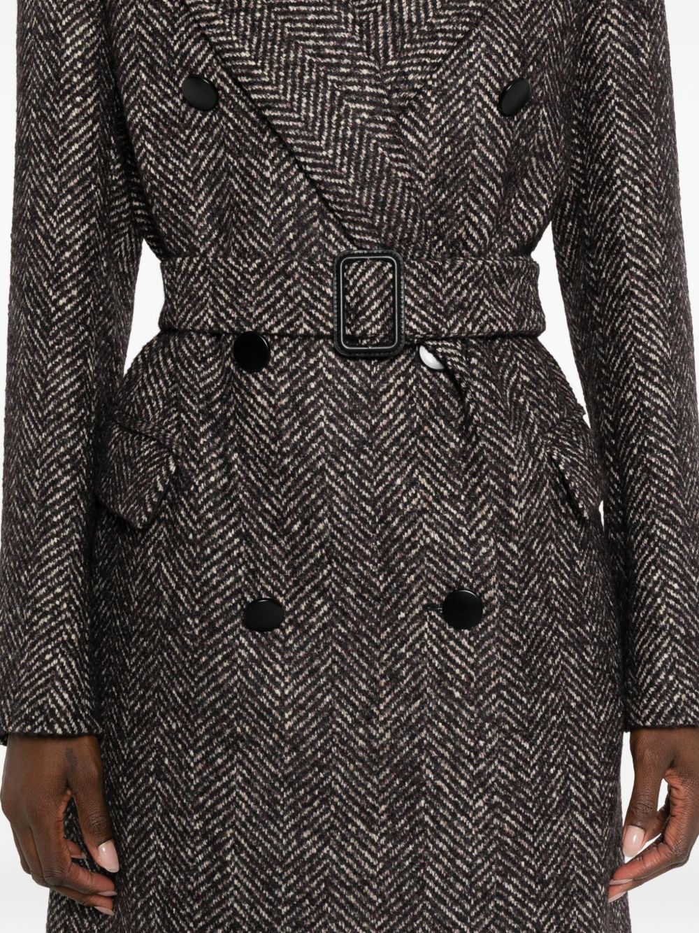 Tagliatore Black Wool Coat — Tailored Double‑Breasted Elegance