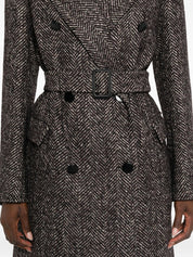 Tagliatore Black Wool Coat — Tailored Double‑Breasted Elegance