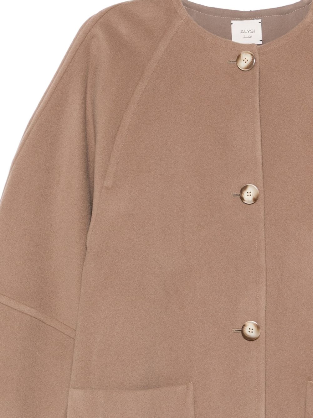 Alysi Brown Wool Coat — Timeless Elegance for Women