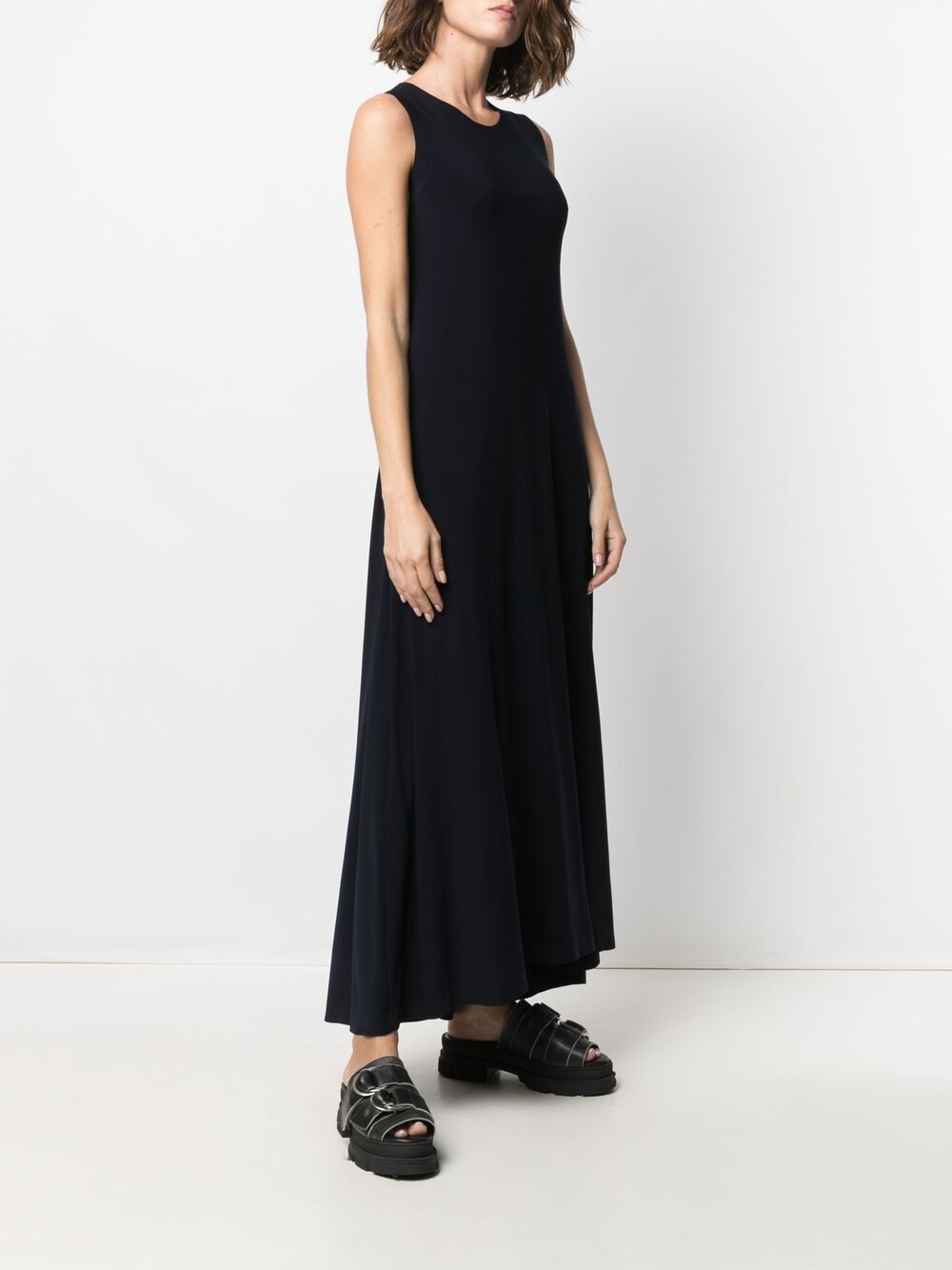 Norma Kamali Blue Sleeveless Long Dress