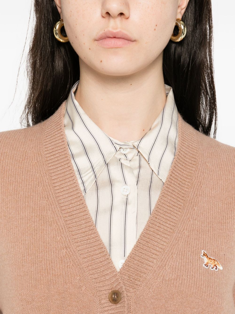 Maison Kitsuné Camel Wool Sweater