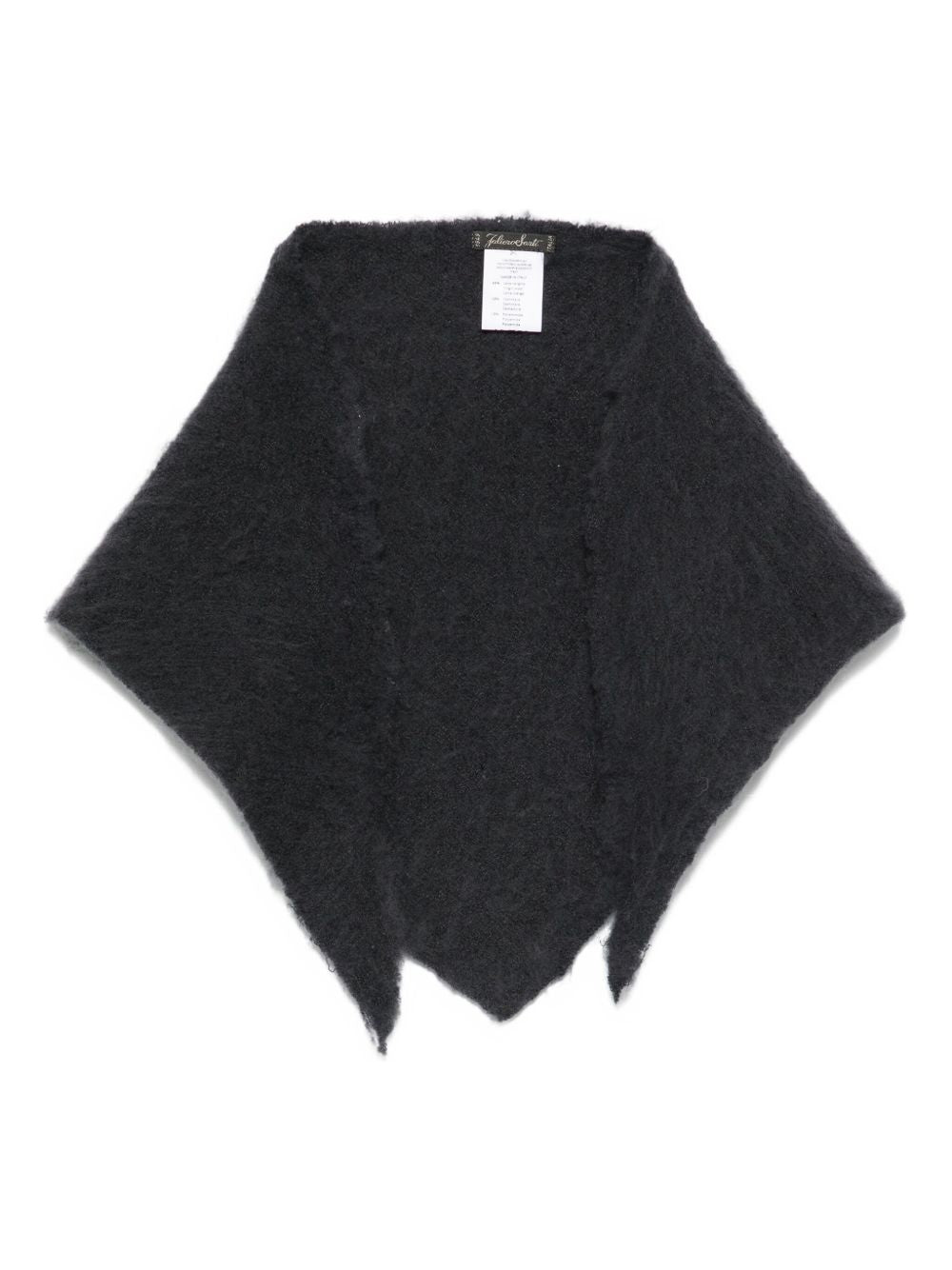 Faliero Sarti Grey Wool Scarf