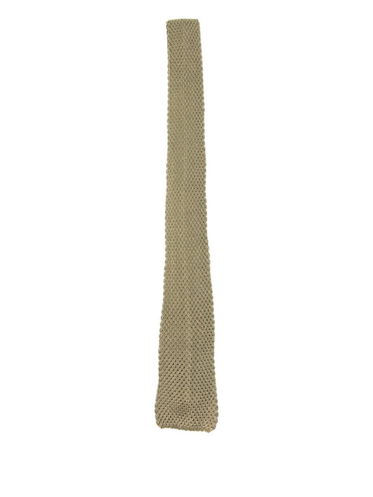 Forte Forte Green Silk Tie — Refined Knitted Silk for Women