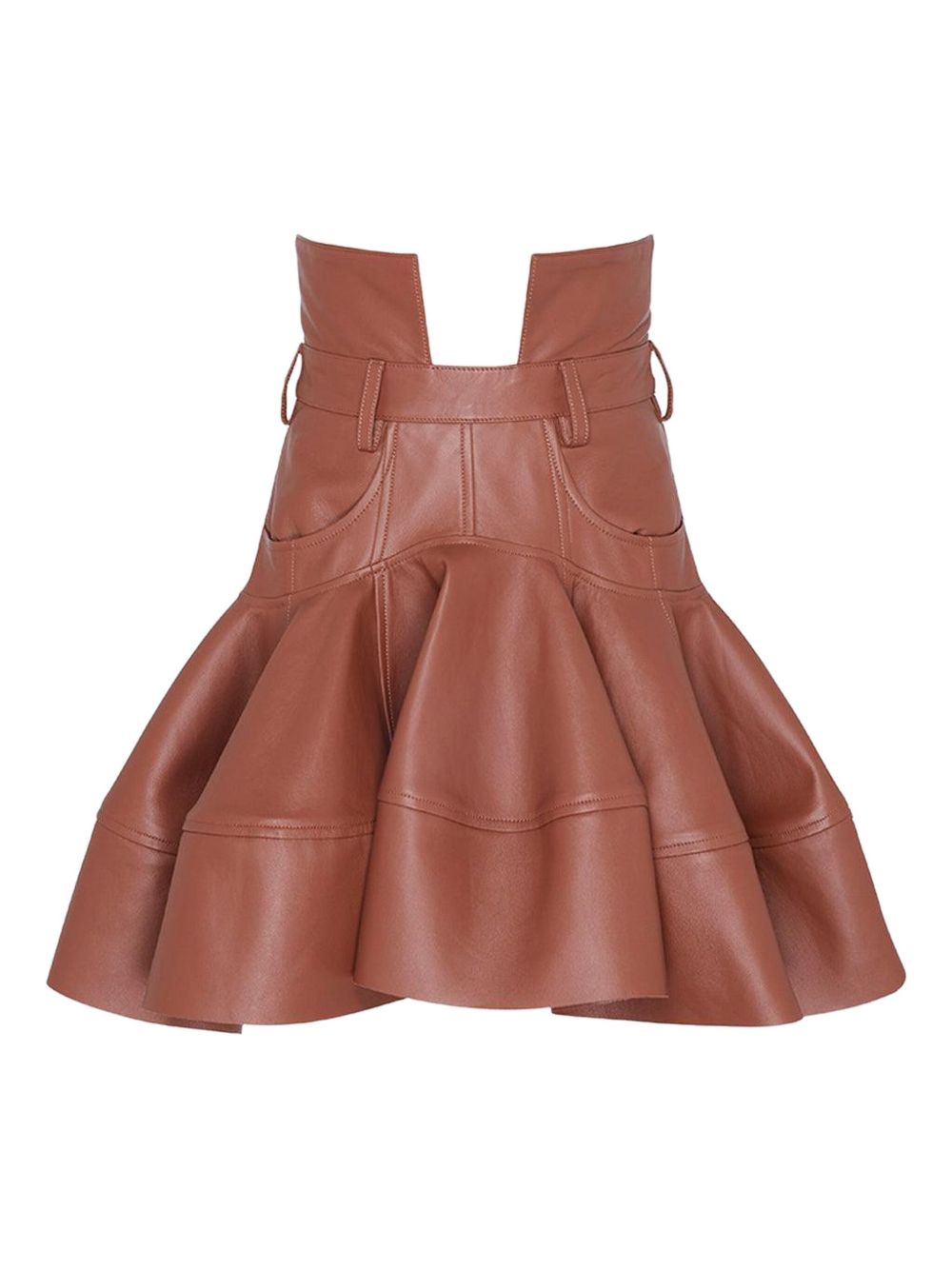 Zimmermann Brown Leather Skirt