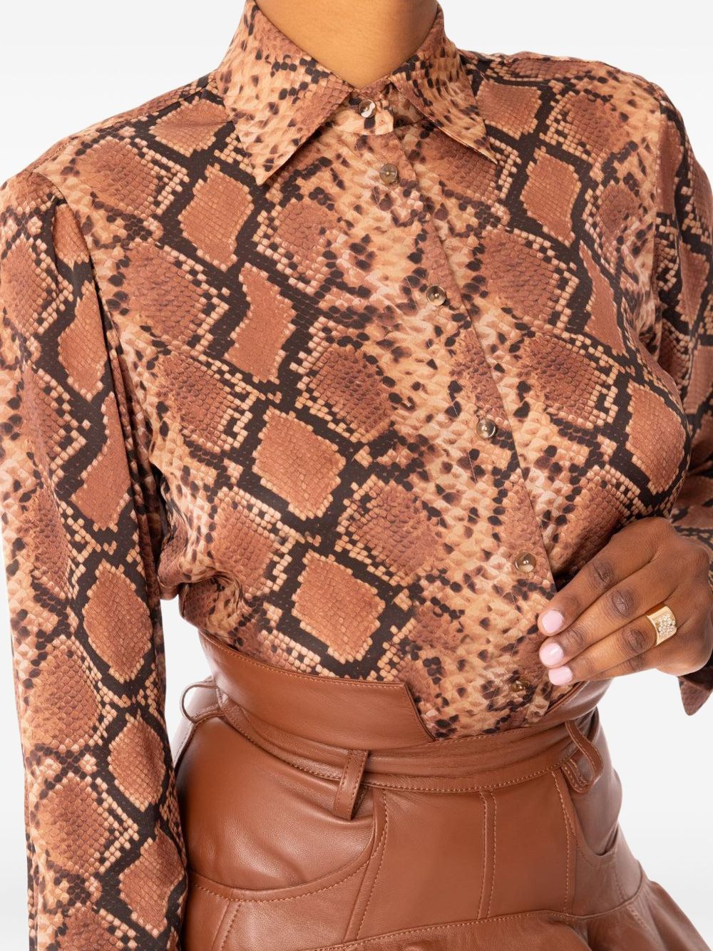 Zimmermann Brown Leather Skirt