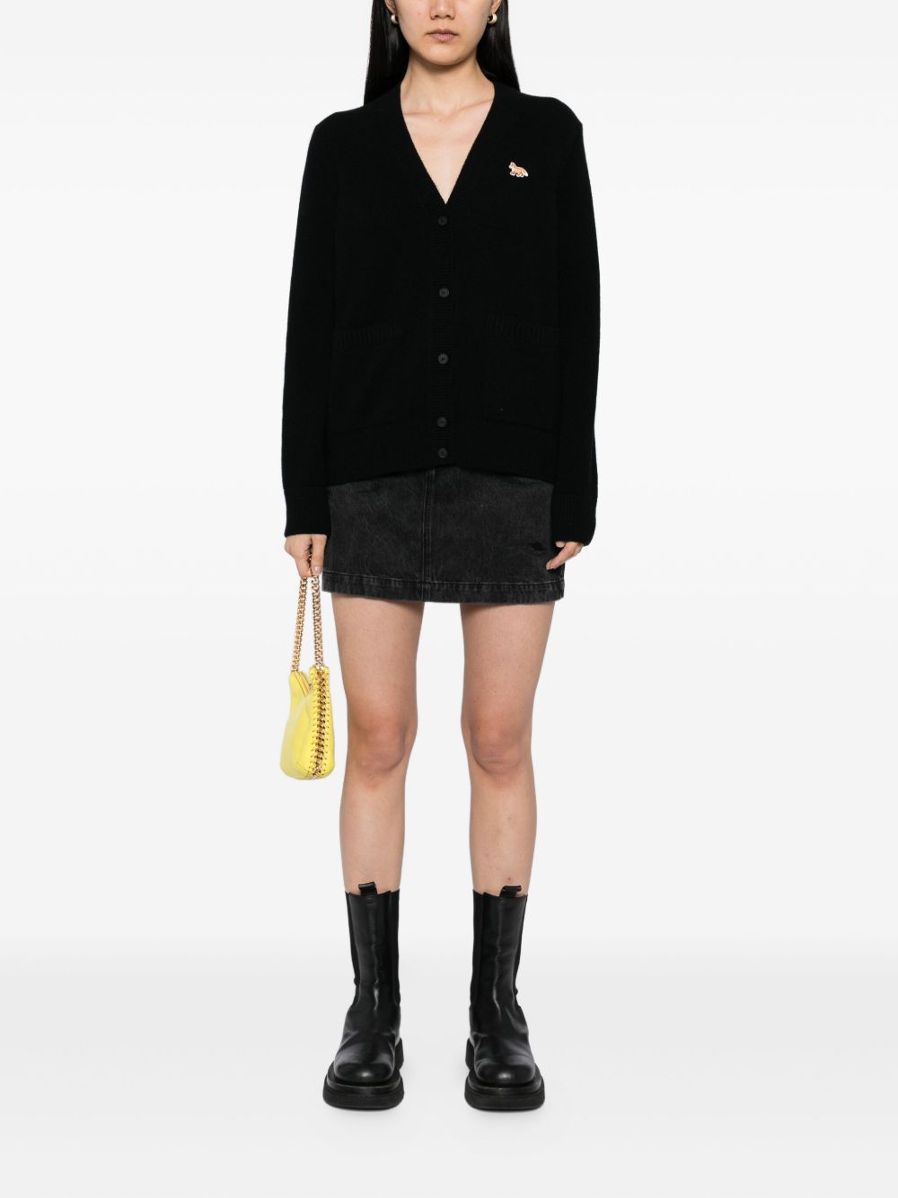 Maison Kitsuné Black Wool Sweater