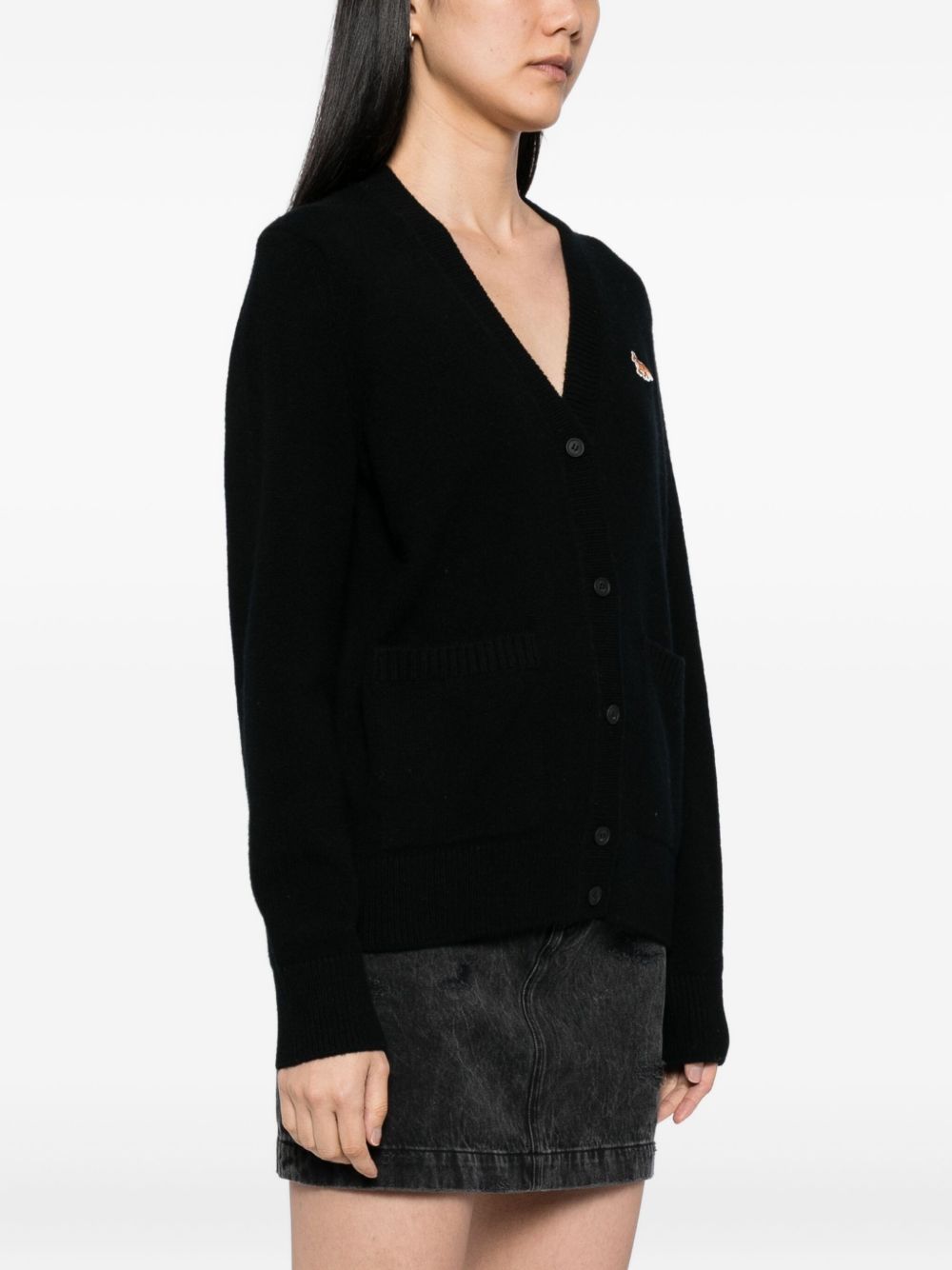 Maison Kitsuné Black Wool Sweater
