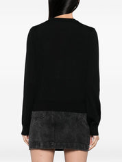 Maison Kitsuné Black Wool Button Cardigan