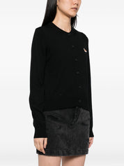 Maison Kitsuné Black Wool Button Cardigan