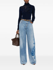 Ermanno Scervino Blue Wool Sweater