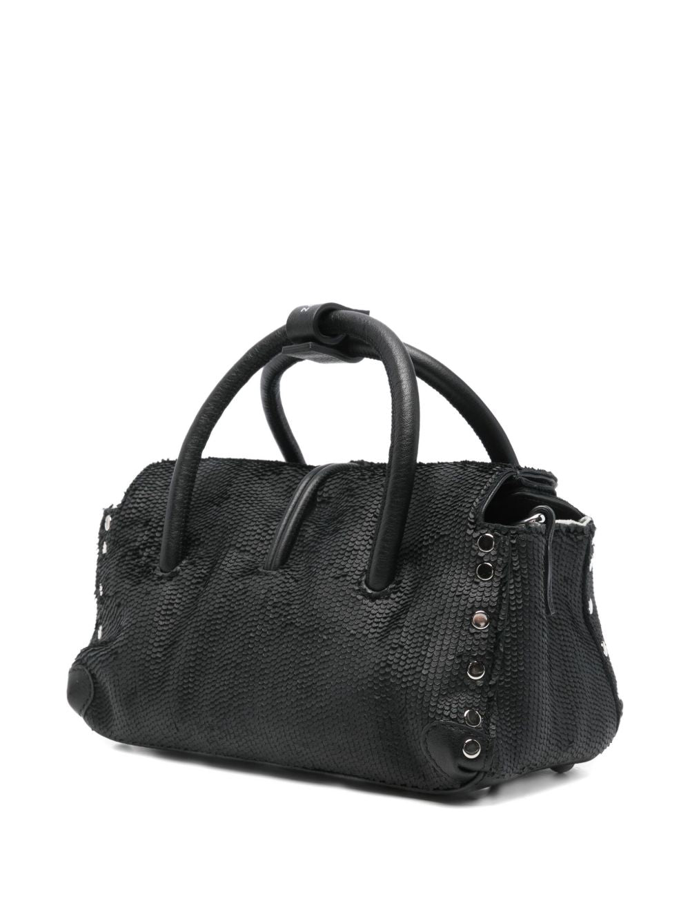 ZANELLATO CAPSULE Black Dotta CBI Leather Handbag