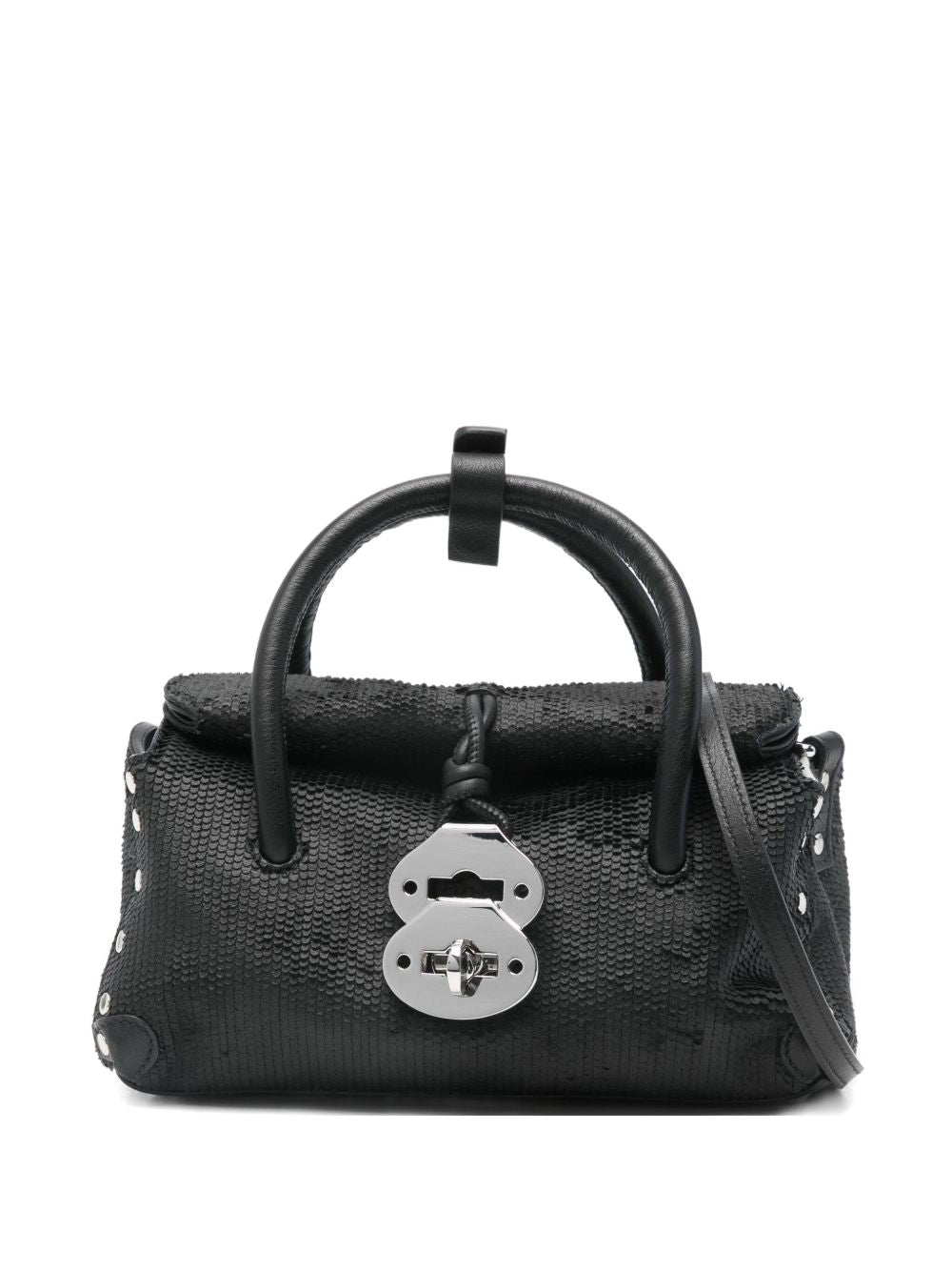 ZANELLATO CAPSULE Black Dotta CBI Leather Handbag