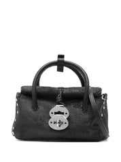 ZANELLATO CAPSULE Black Dotta CBI Leather Handbag