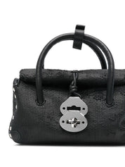 ZANELLATO CAPSULE Black Dotta CBI Leather Handbag