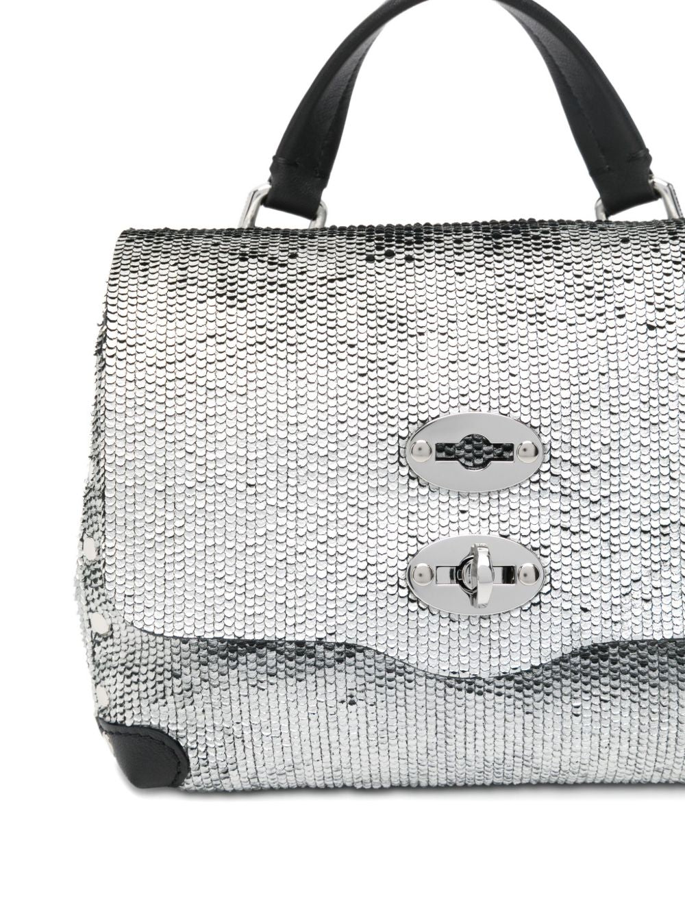 Zanellato Postina CBI Baby Leather Handbag — Silver