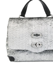 Zanellato Postina CBI Baby Leather Handbag — Silver