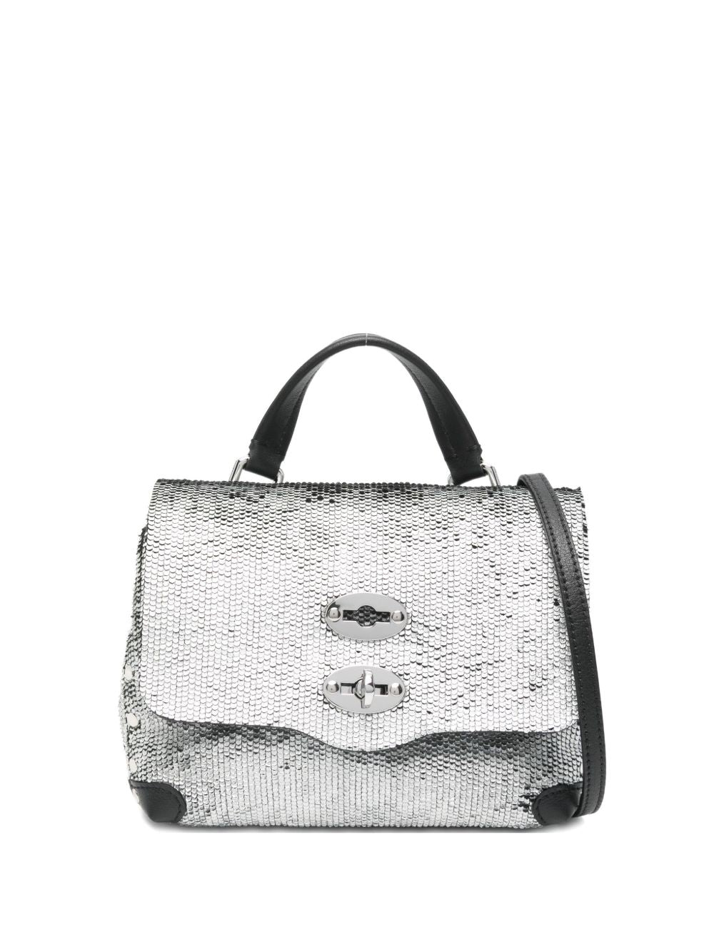 Zanellato Postina CBI Baby Leather Handbag — Silver