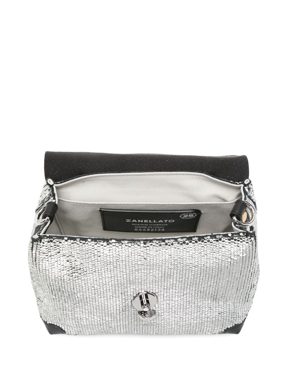 Zanellato Postina CBI Baby Leather Handbag — Silver