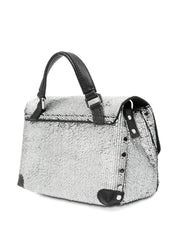 Zanellato Postina CBI Baby Leather Handbag — Silver