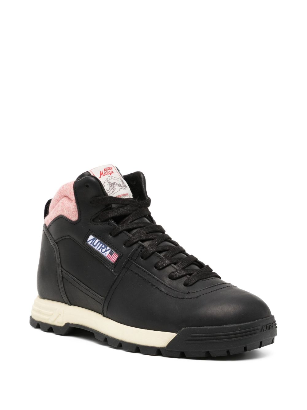 AUTRY Black Boots — Mid Leather Boots for Fall‑Winter Style