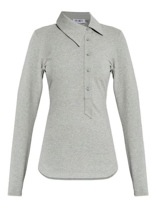 The Attico T‑shirts and Polos Grey — Luxury Women's Topwear