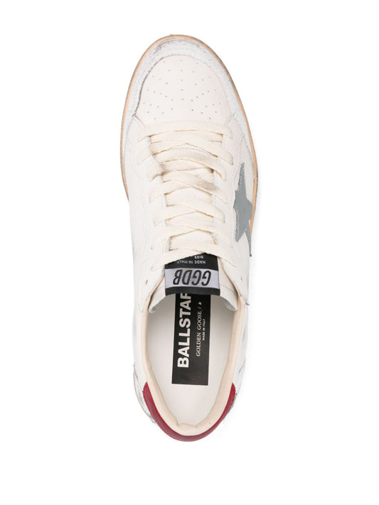 Golden Goose Sneakers Red — Leather Ball Star Sneakers