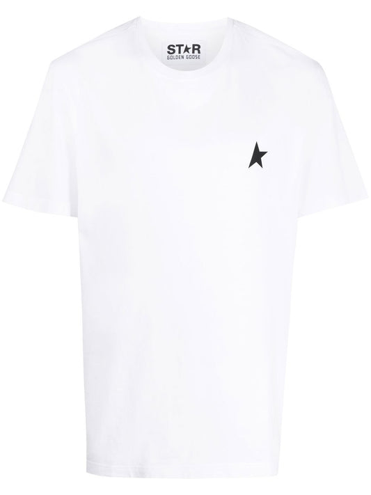 Golden Goose White Cotton Crew T‑Shirt — Men's Classic Fit