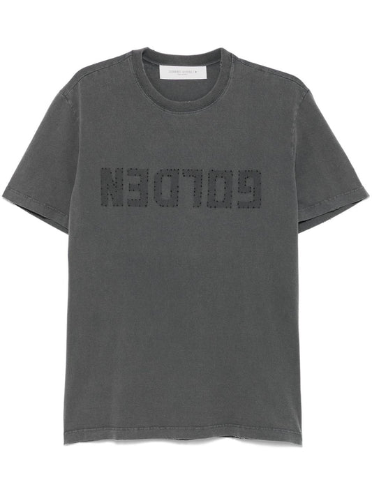 Golden Goose Grey T‑Shirts & Polos — Lightweight Cotton Tops