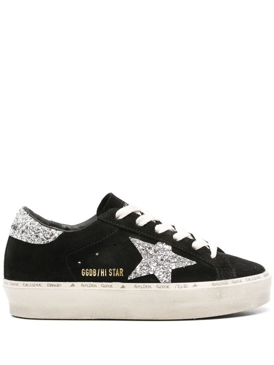 Golden Goose Hi Star Suede Sneakers — Black