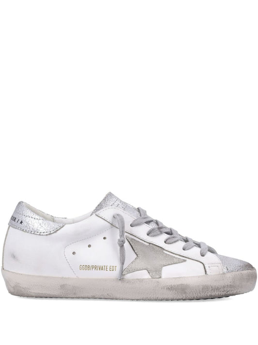Golden Goose Sneakers Silver — Super-Star Leather Sneakers