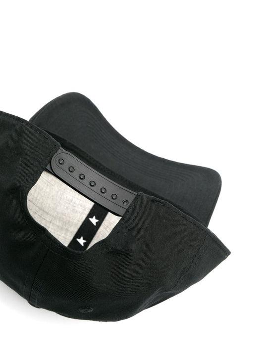 Golden Goose Black Logo Cotton Baseball Cap