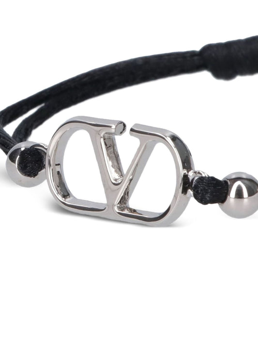 Valentino Garavani Bijoux Black VLogo Bracelet