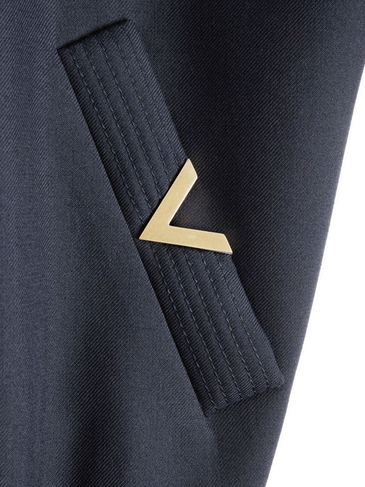 Valentino Blue Jacket — Slim Wool‑Blend Blouson
