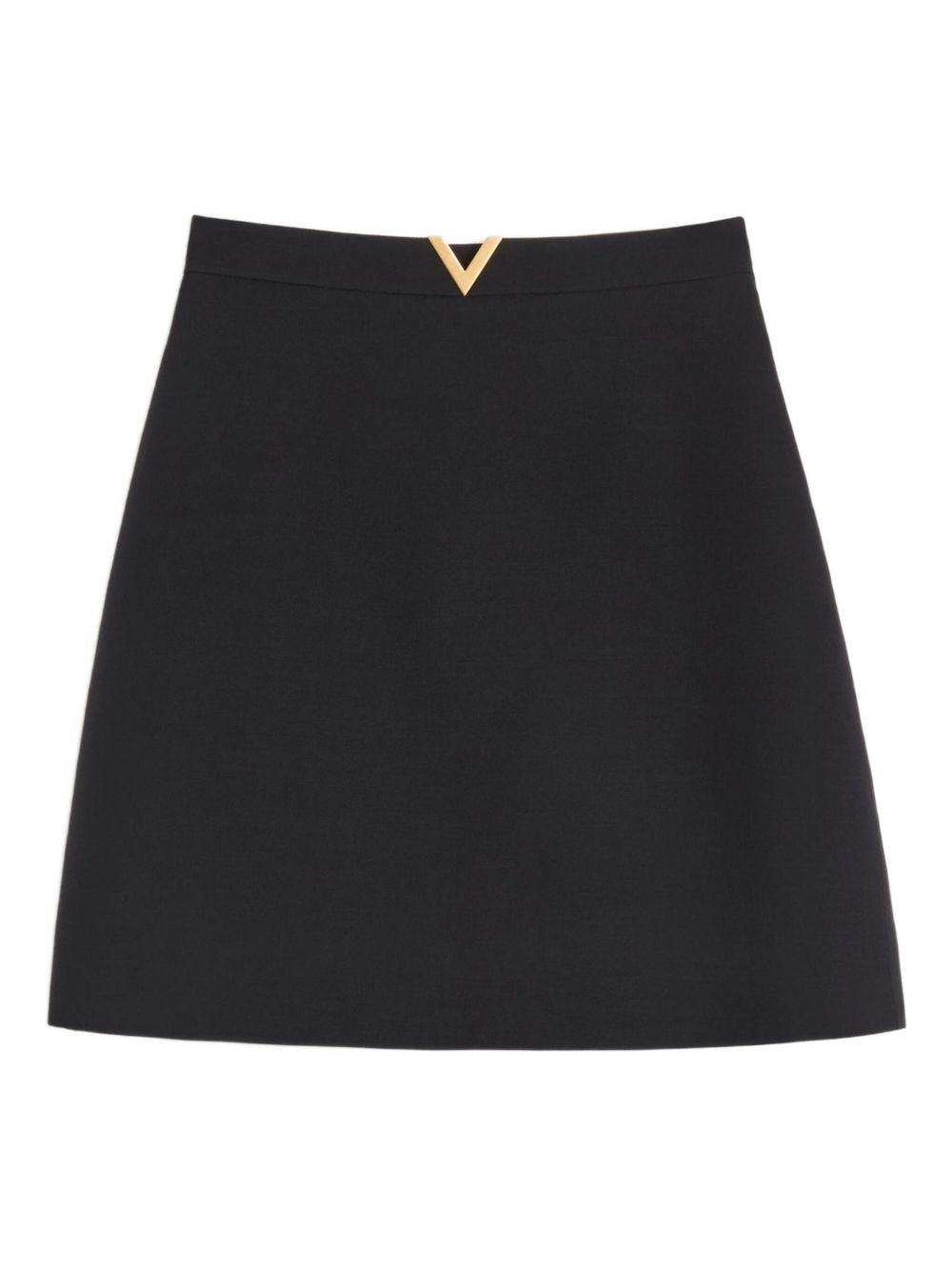 Valentino Black Skirt — Wool VLogo Signature