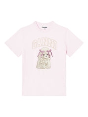 GANNI T-shirts and Polos Pink