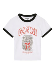 GANNI T-shirts and Polos White