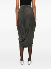 Uma Wang Grey Skirt in Refined Wool Blend
