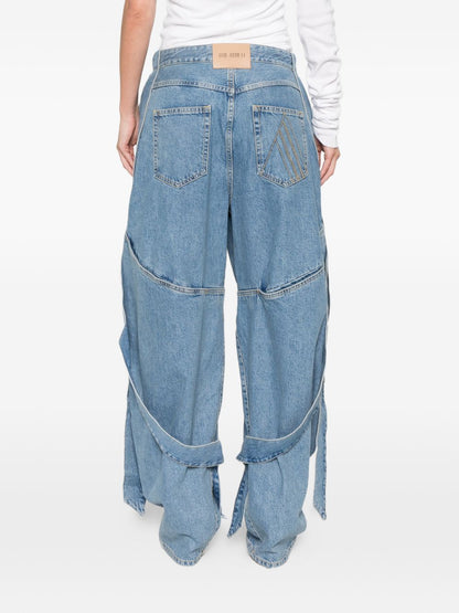 Maternity Panelled Jeans — The Attico Clear Blue
