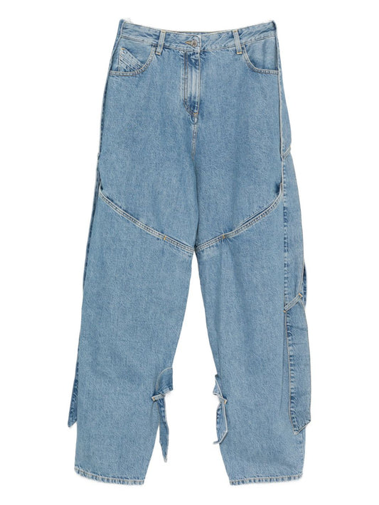 Maternity Panelled Jeans — The Attico Clear Blue